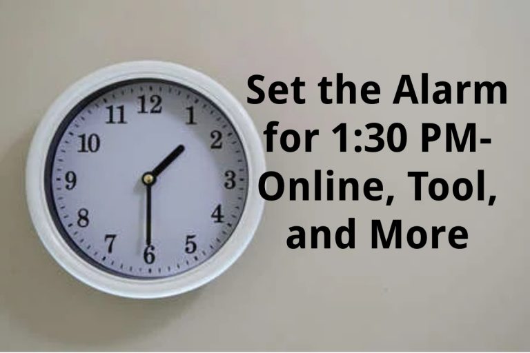set the alarm for 1:30 pm